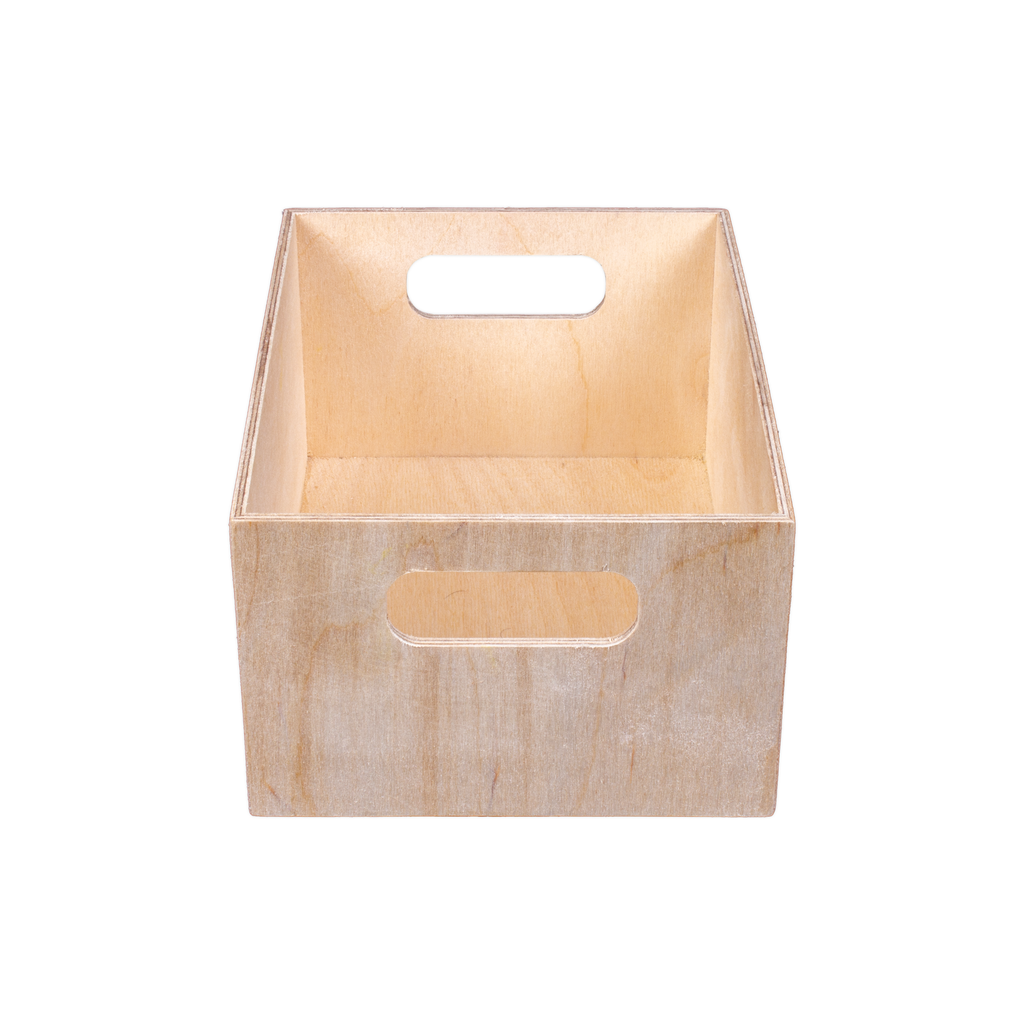 Wooden Storage Crate - Birch Wood, L6in x W8in x H4in, 1 pc