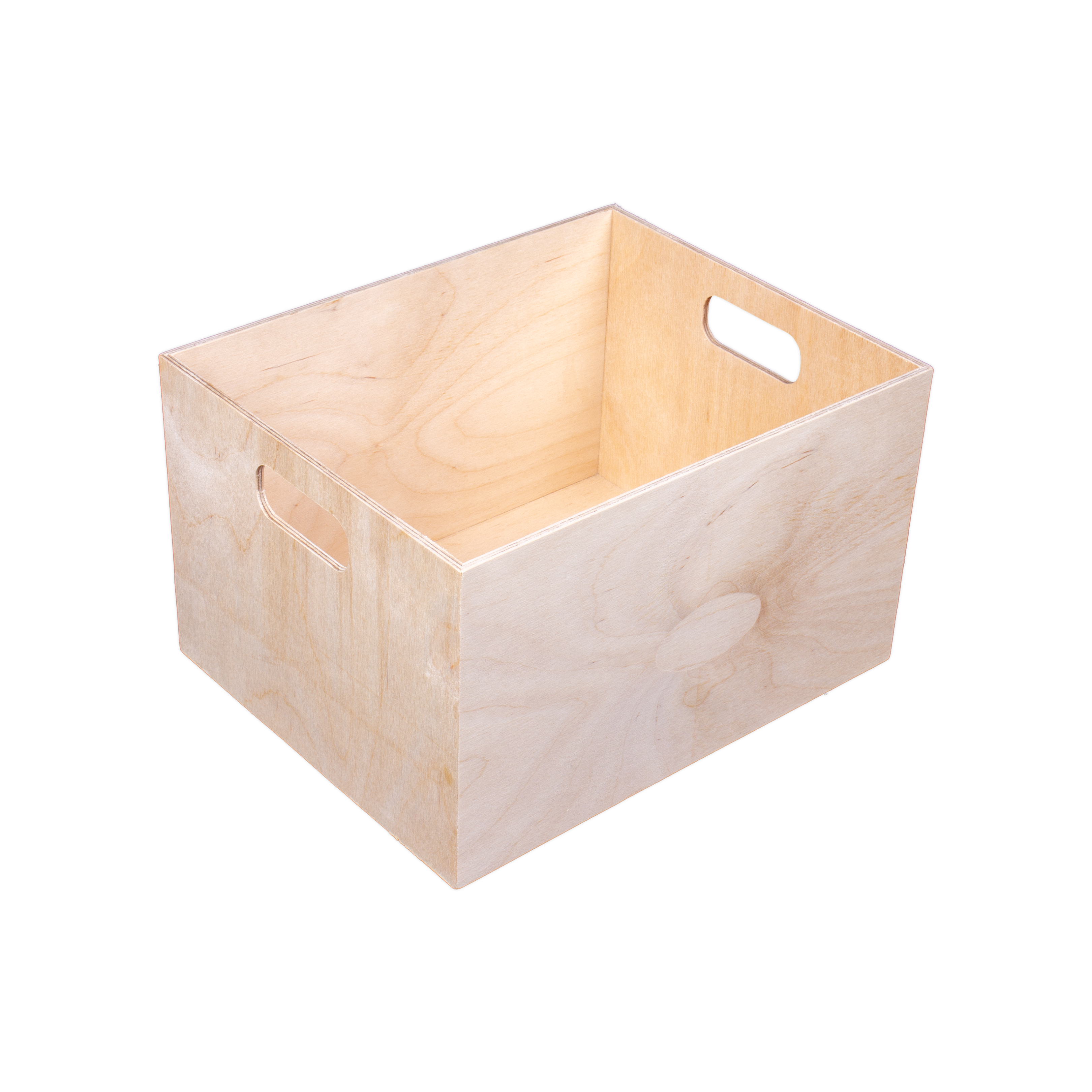 Wooden Storage Crate - Birch Wood L8in x W10in x H6in, 1 pc