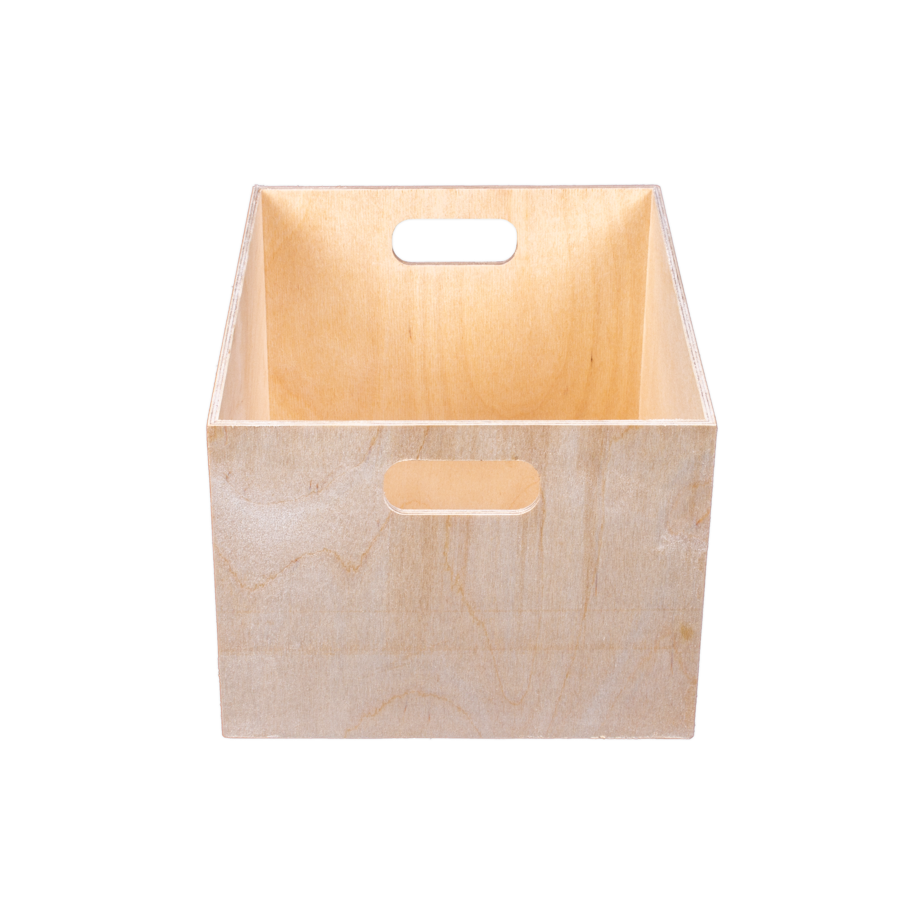 Wooden Storage Crate - Birch Wood L8in x W10in x H6in, 1 pc