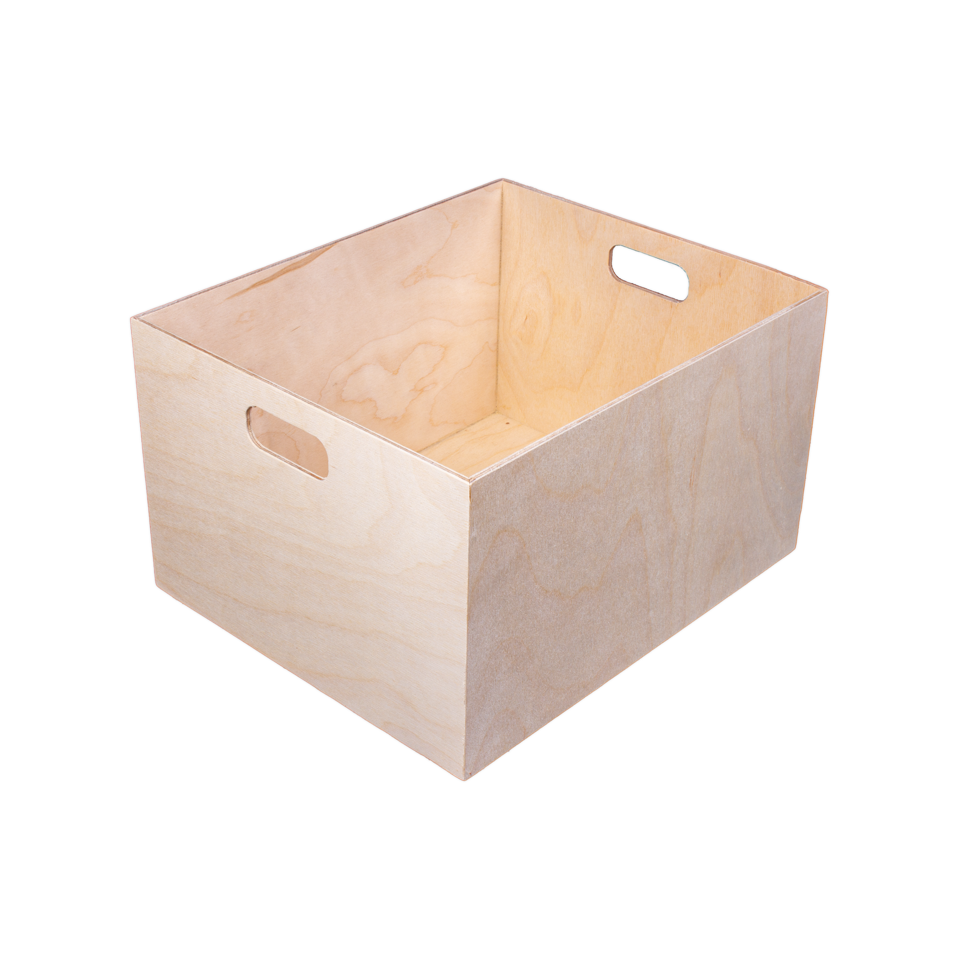 Wooden Storage Crate - Birch Wood, L10in x W12in x H7in, 1 pc