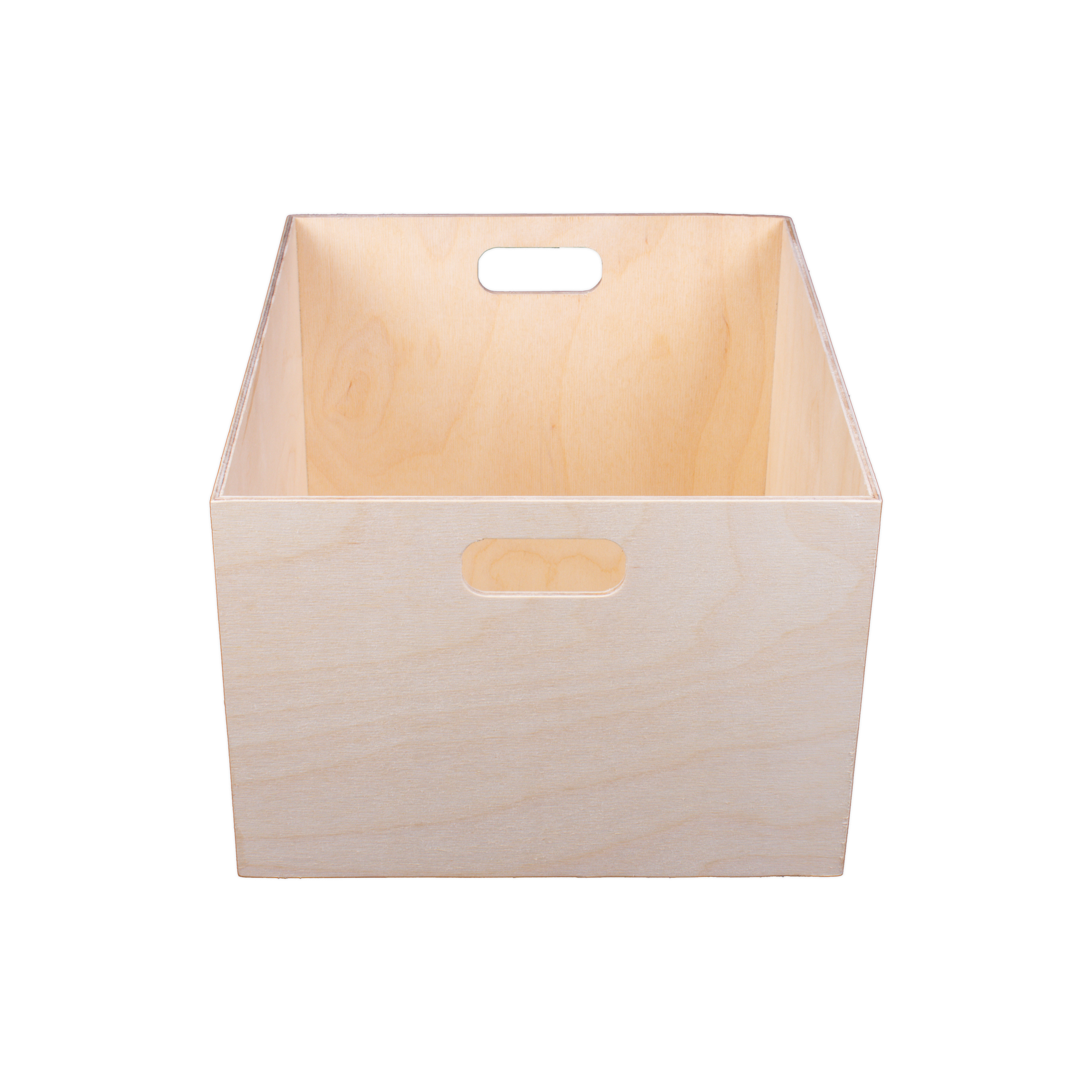 Wooden Storage Crate - Birch Wood, L10in x W12in x H7in, 1 pc