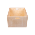 Wooden Storage Crate - Birch Wood, L12in x W14in x H8in, 1 pc