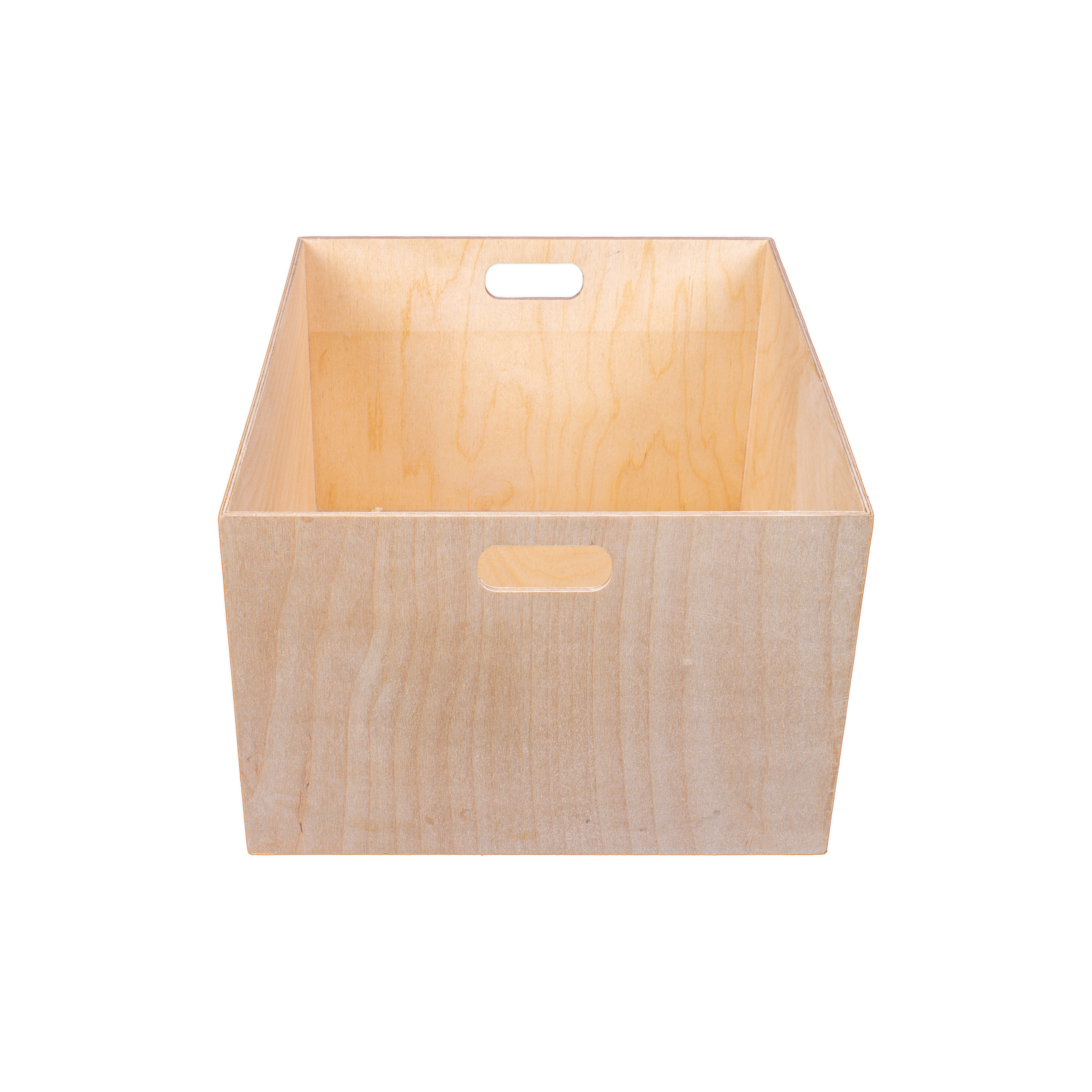Wooden Storage Crate - Birch Wood, L12in x W14in x H8in, 1 pc