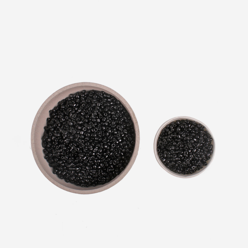 Beads Glass Seed Beads 6/0 Black Moti 1Kg