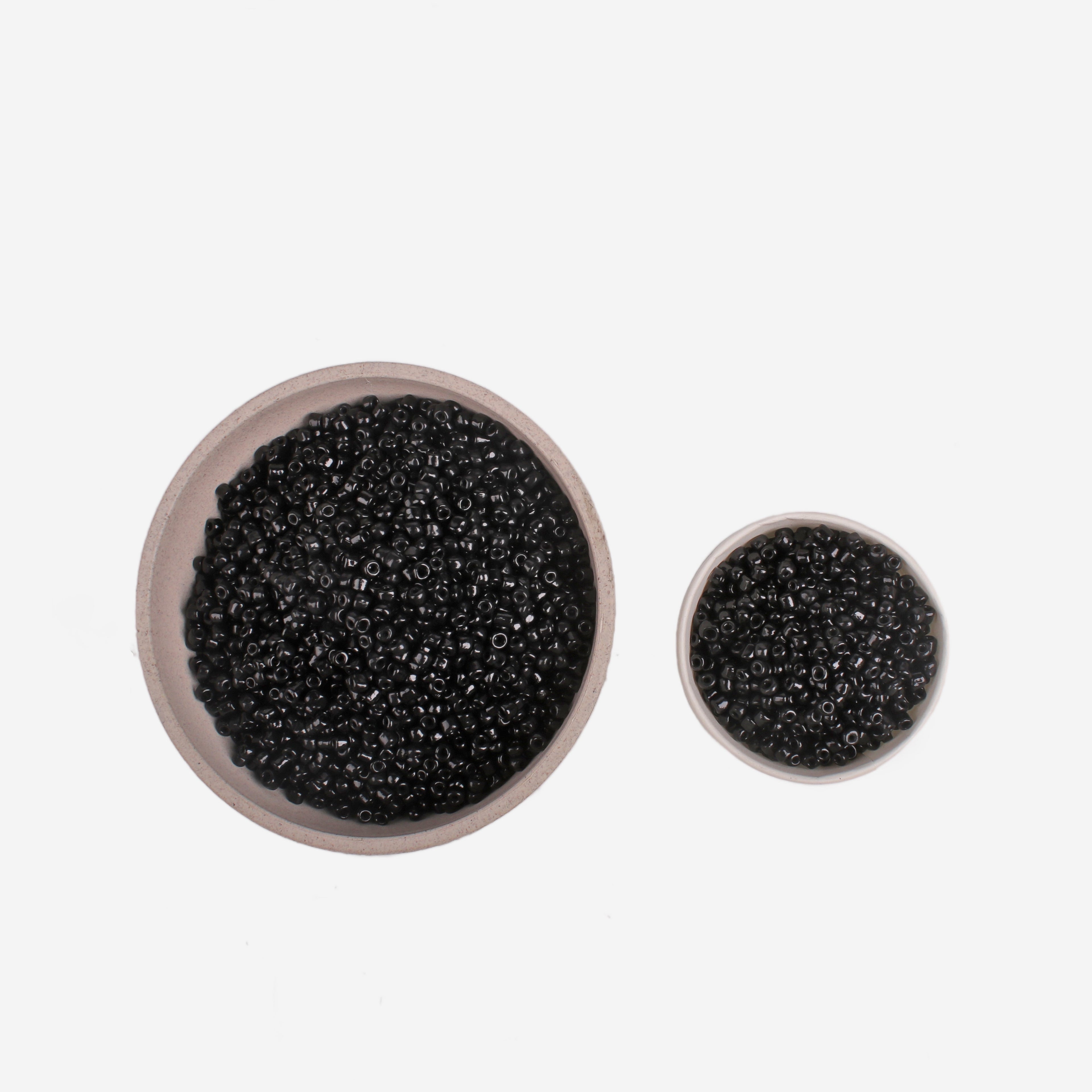 Beads Glass Seed Beads 6/0 Black Moti 1Kg
