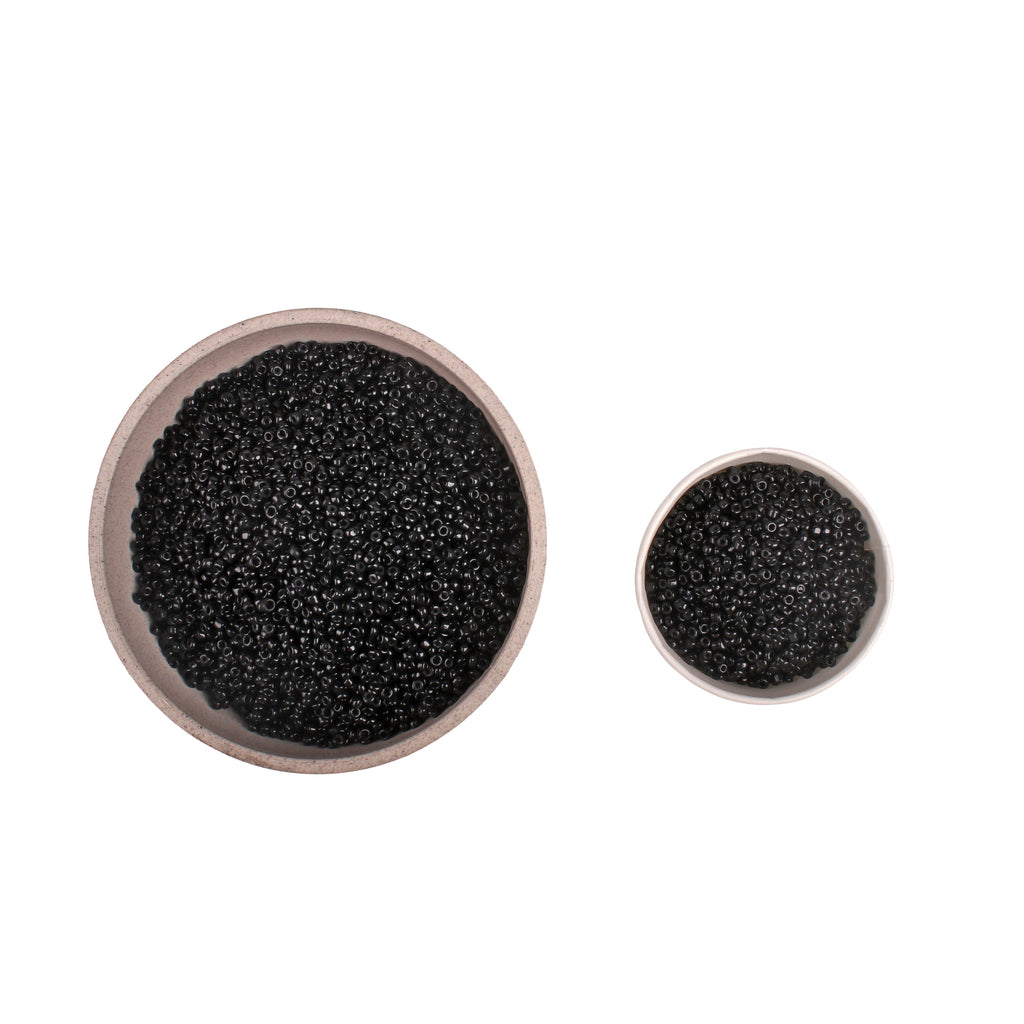 Beads Glass Seed Beads 8/0 Black Moti 1Kg