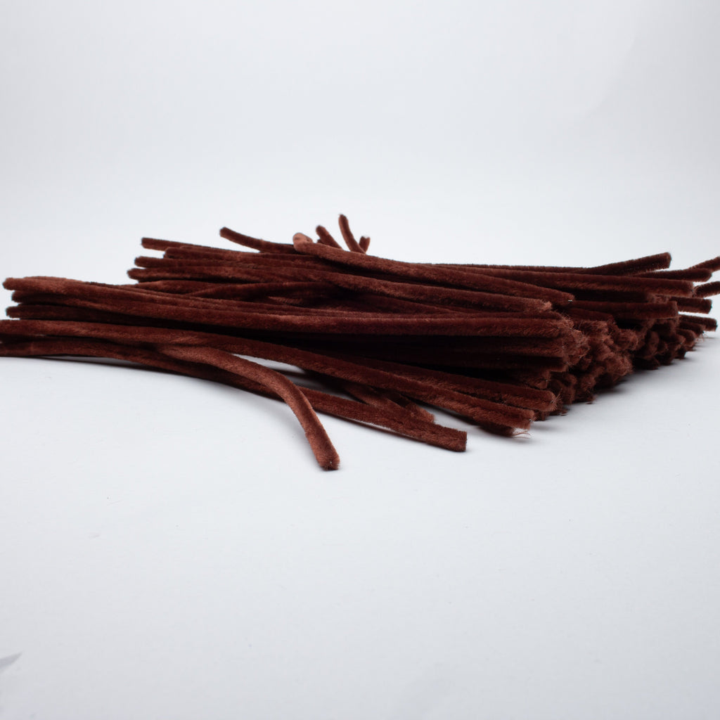 Chenille Stick Coffee Brown 1 pack (100pcs)