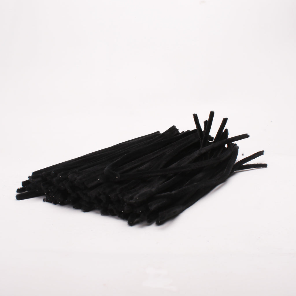 Chenille Stick Black 1 pack (100pcs)