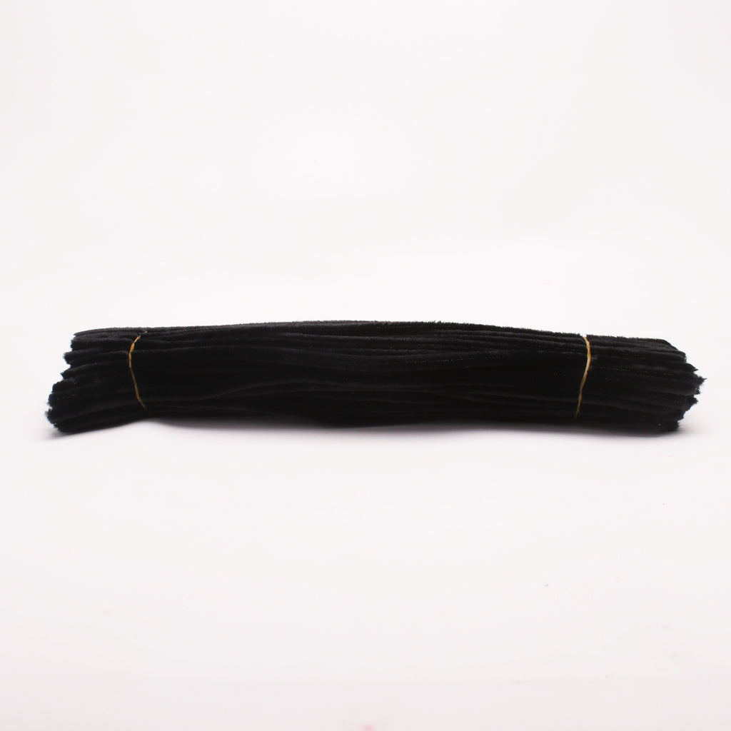 Chenille Stick Black 1 pack (100pcs)