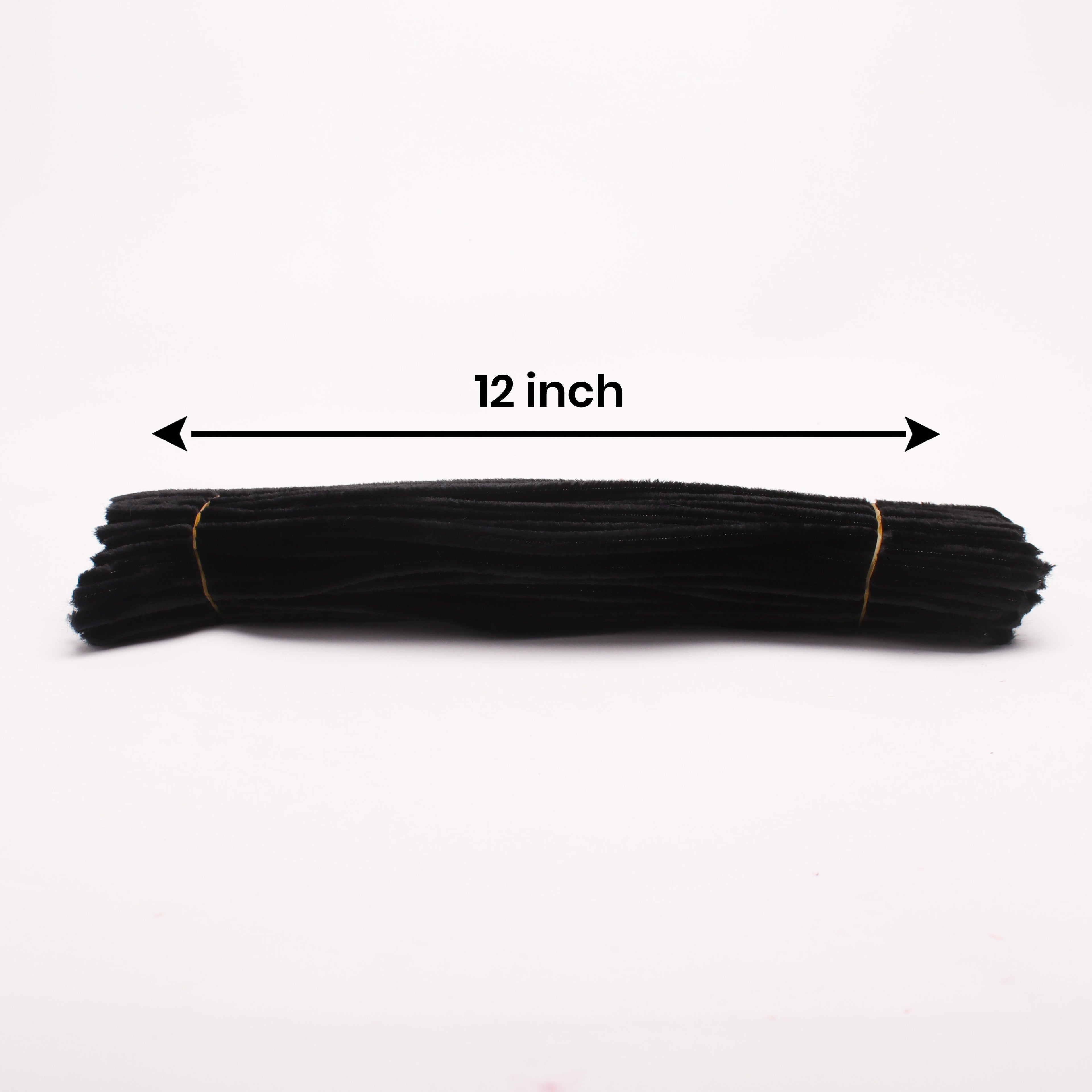 Chenille Stick Black 1 pack (100pcs)