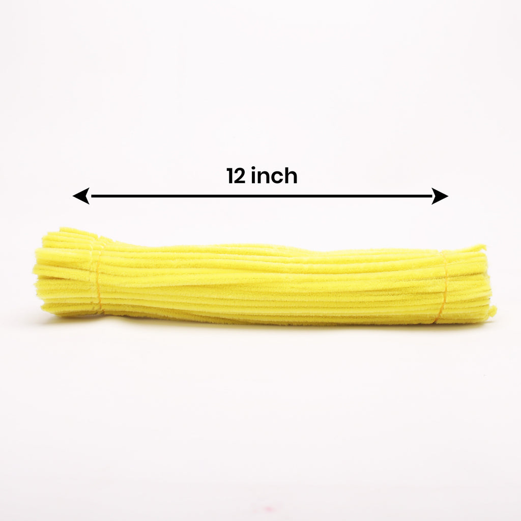 Chenille Stick Yellow 1 pack (100pcs)