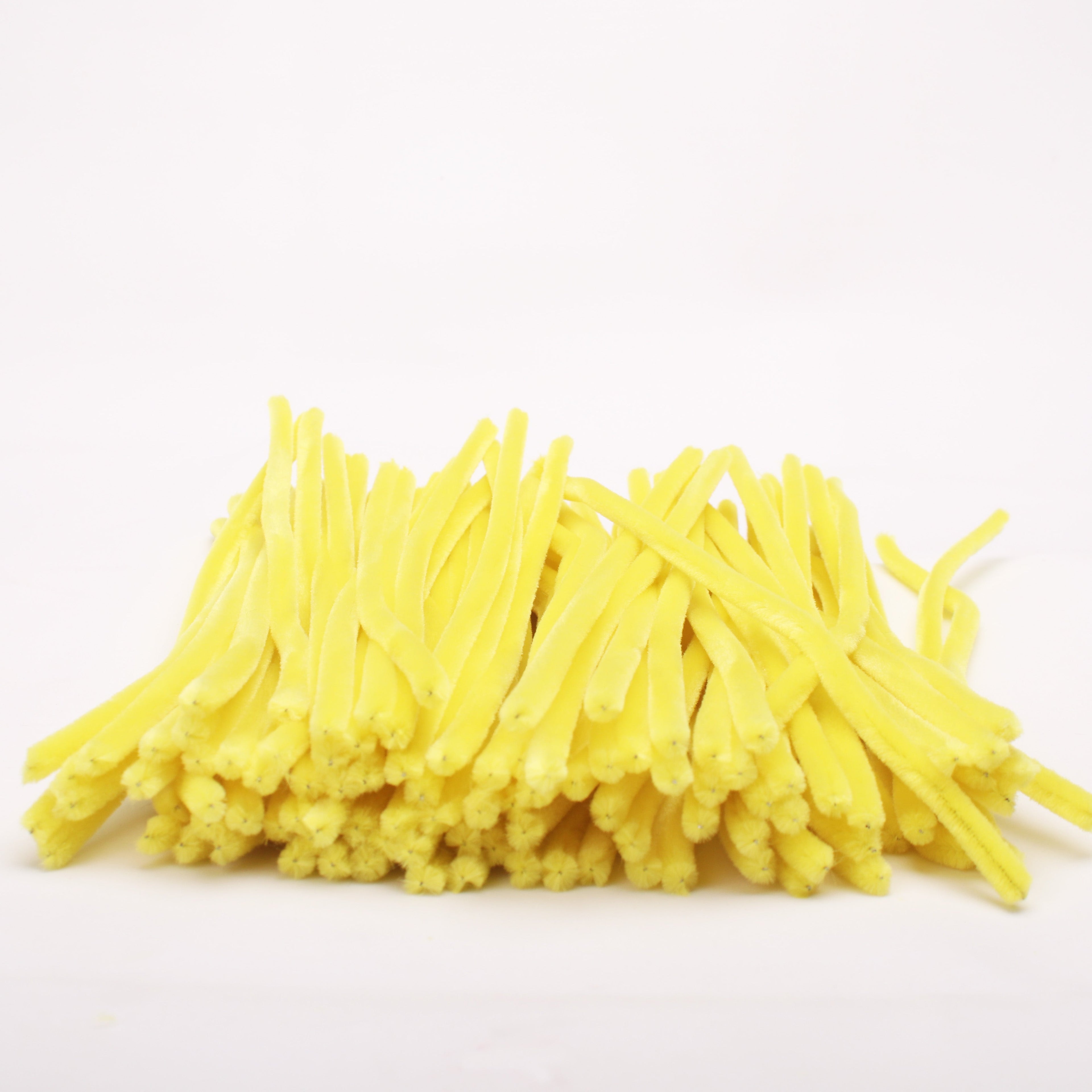 Chenille Stick Yellow 1 pack (100pcs)