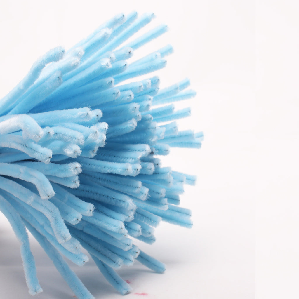 Chenille Stick Sky Blue 1 pack (100pcs)