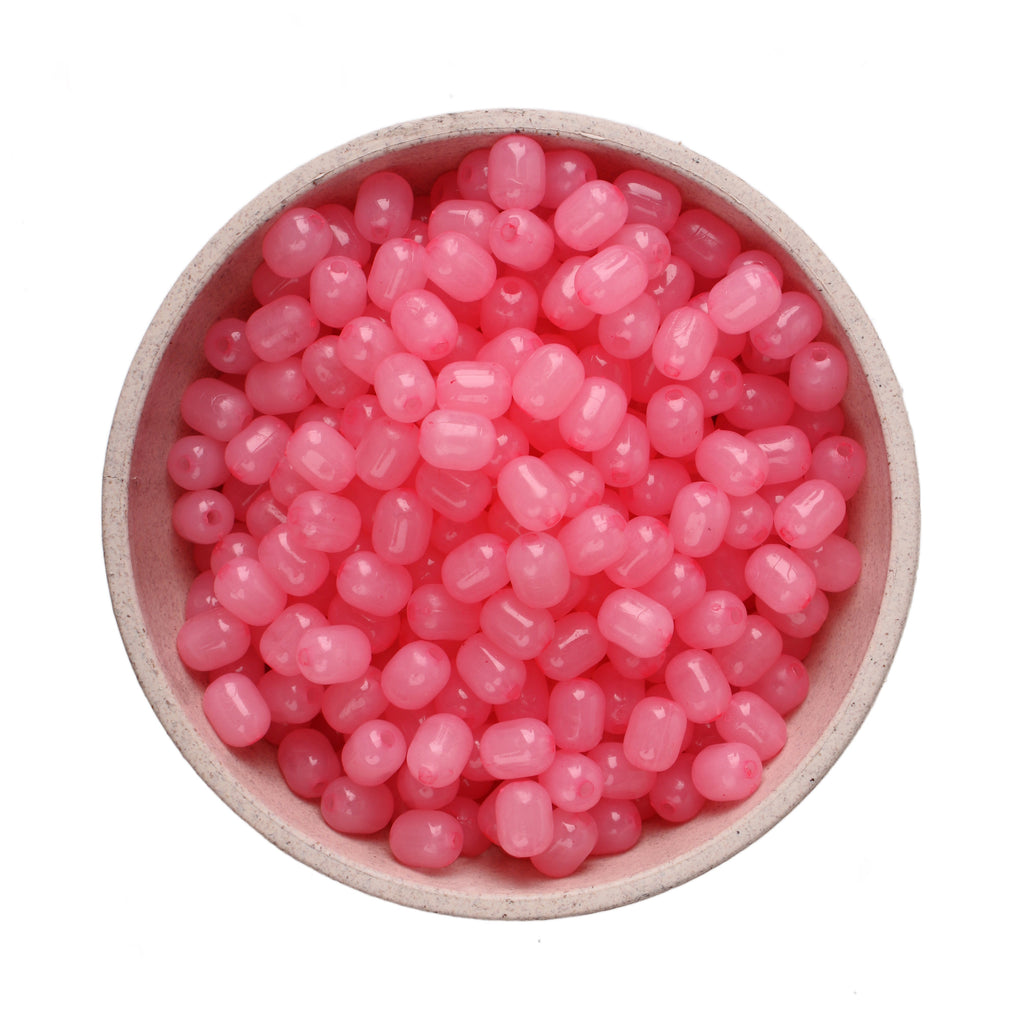 Beads Jelly Bead Oval Shape 10Mm Pink 1kg