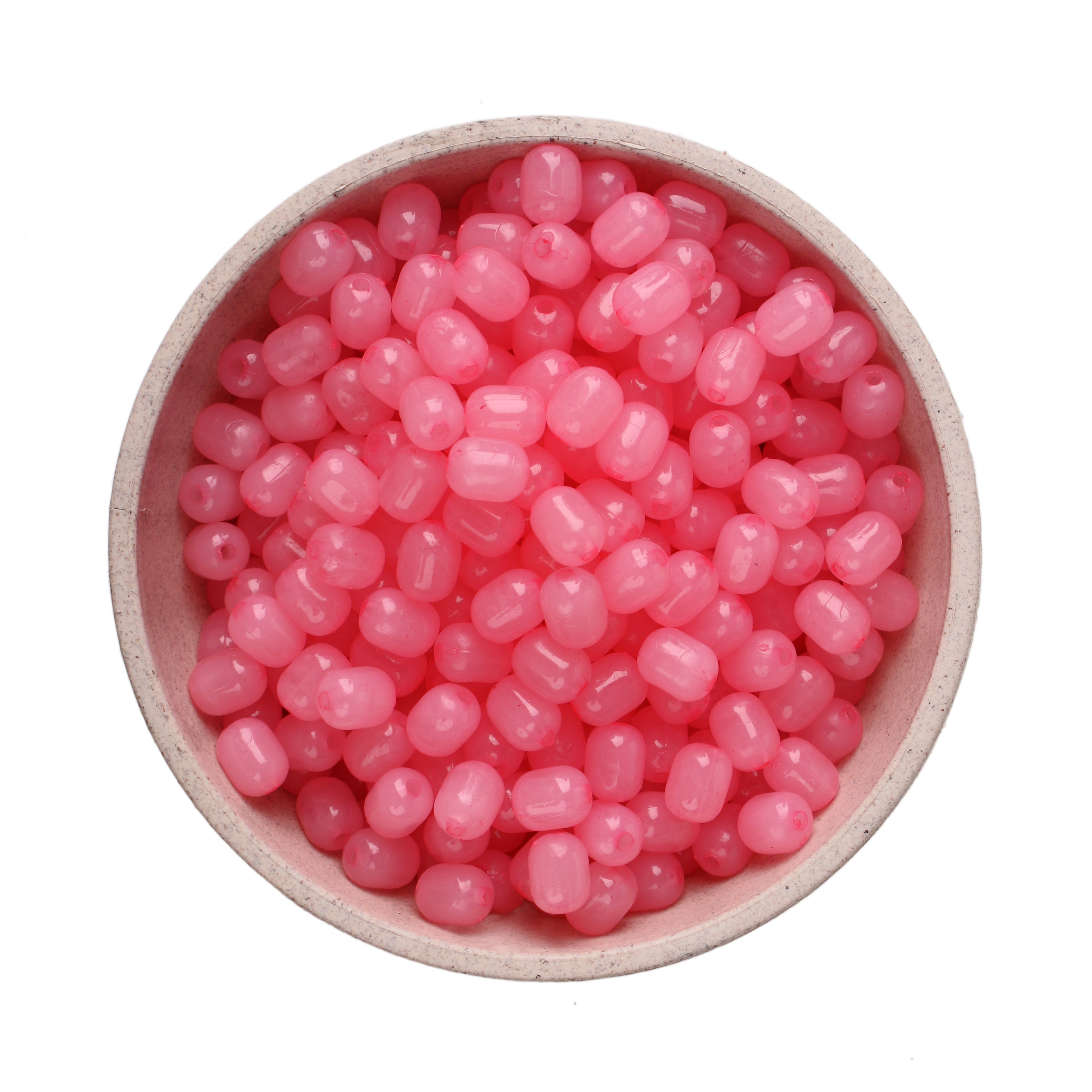 Beads Jelly Bead Oval Shape 10Mm Pink 1kg