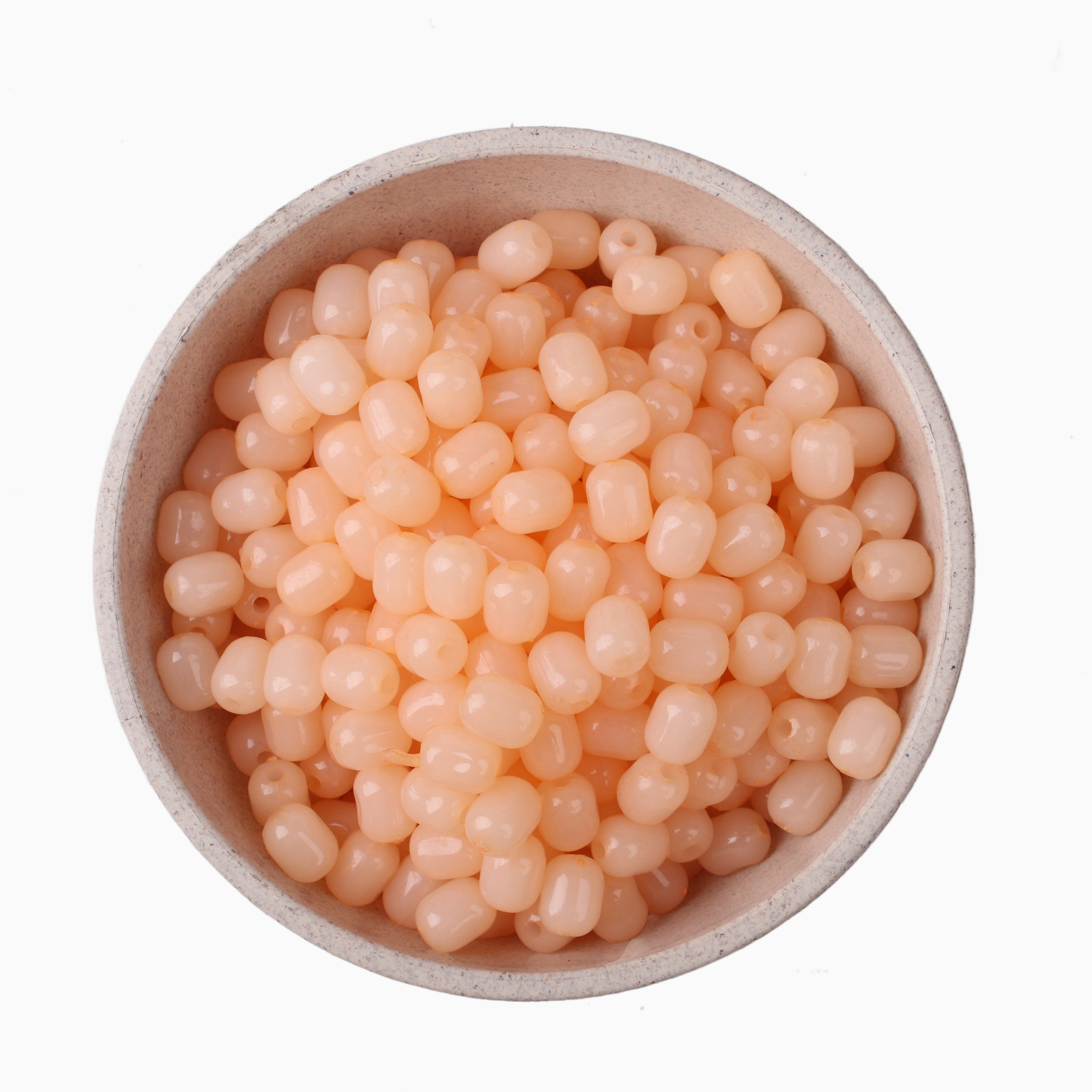 Beads Jelly Bead Oval With Hole Peach 10Mm 1kg