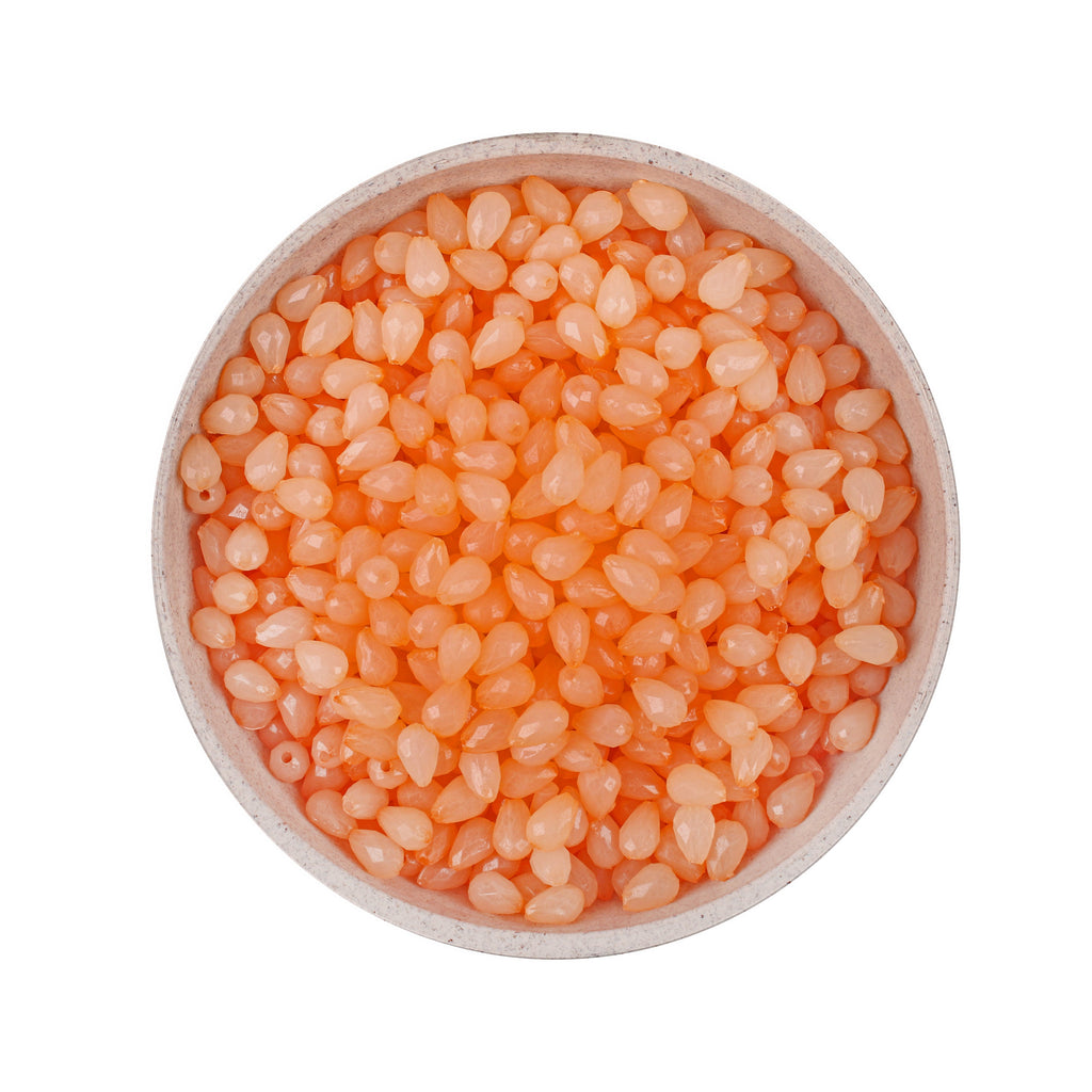Beads Jelly Bead Drop Shape 6/8Mm Peach 1kg