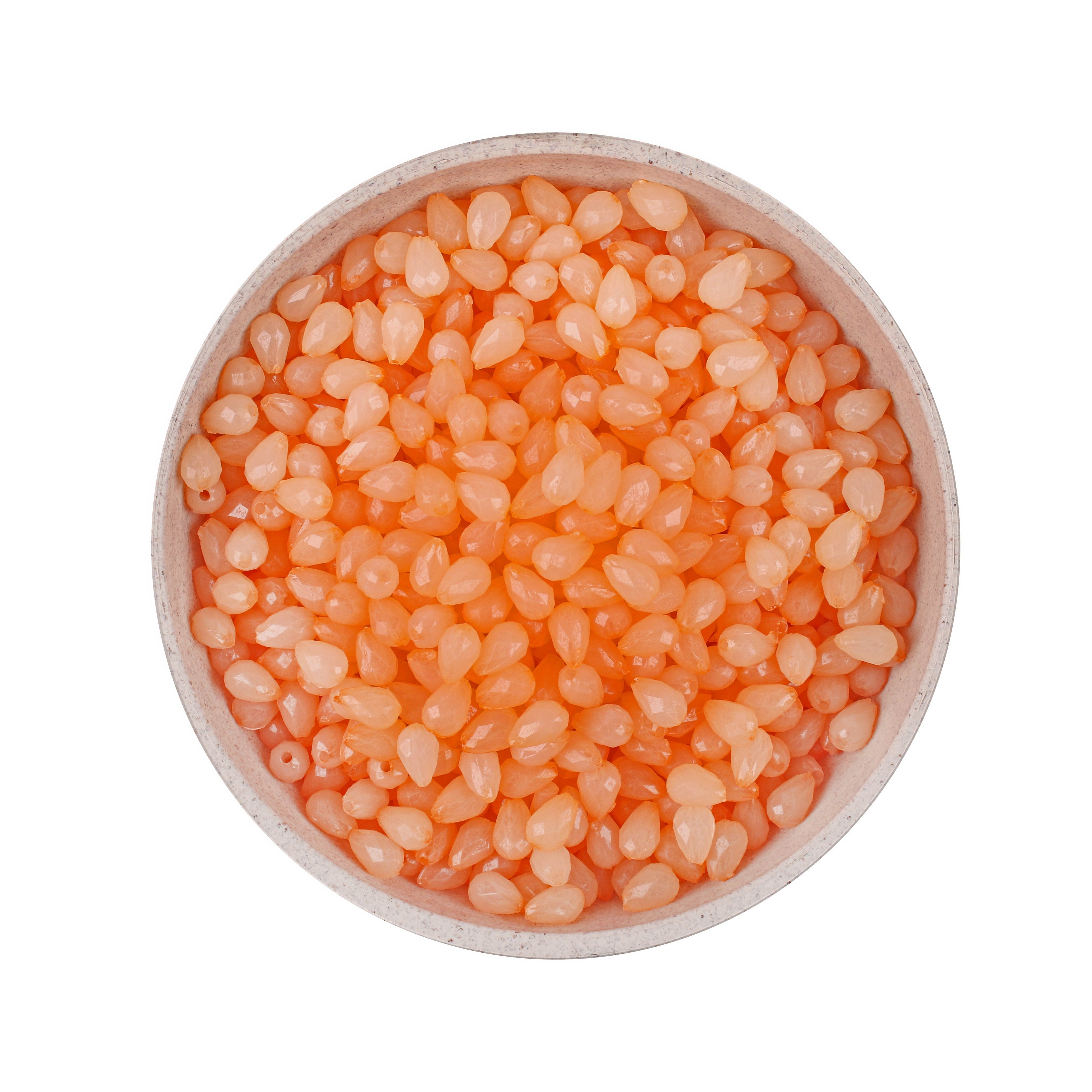 Beads Jelly Bead Drop Shape 6/8Mm Peach 1kg