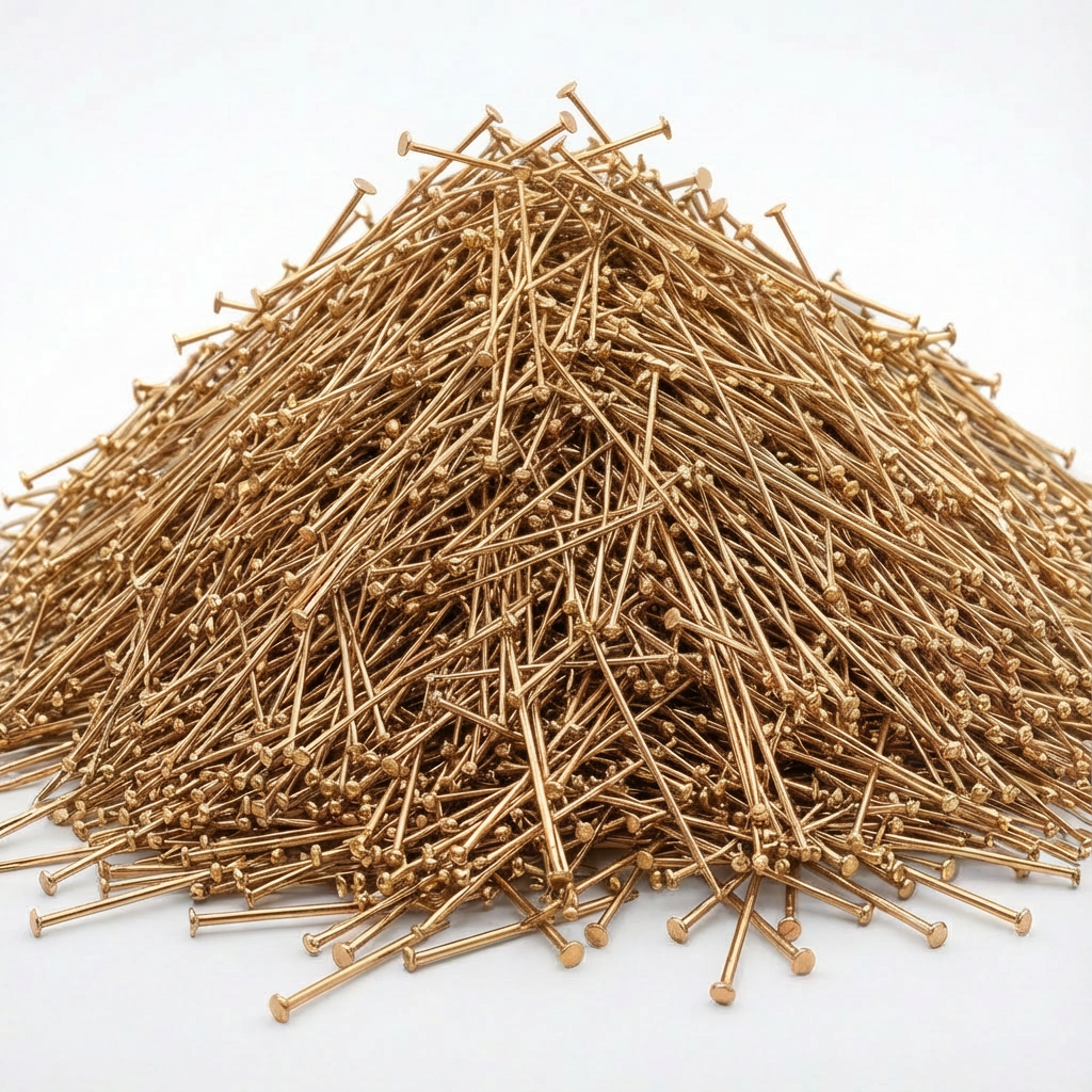 Findings Head pin Gold 50mm 200 gm