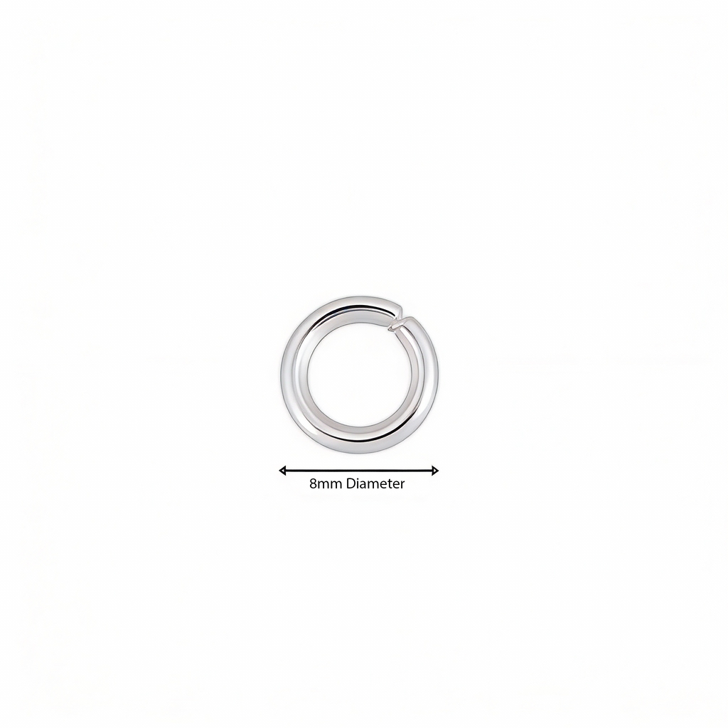 Findings Jump Ring Silver 8mm 200 gm