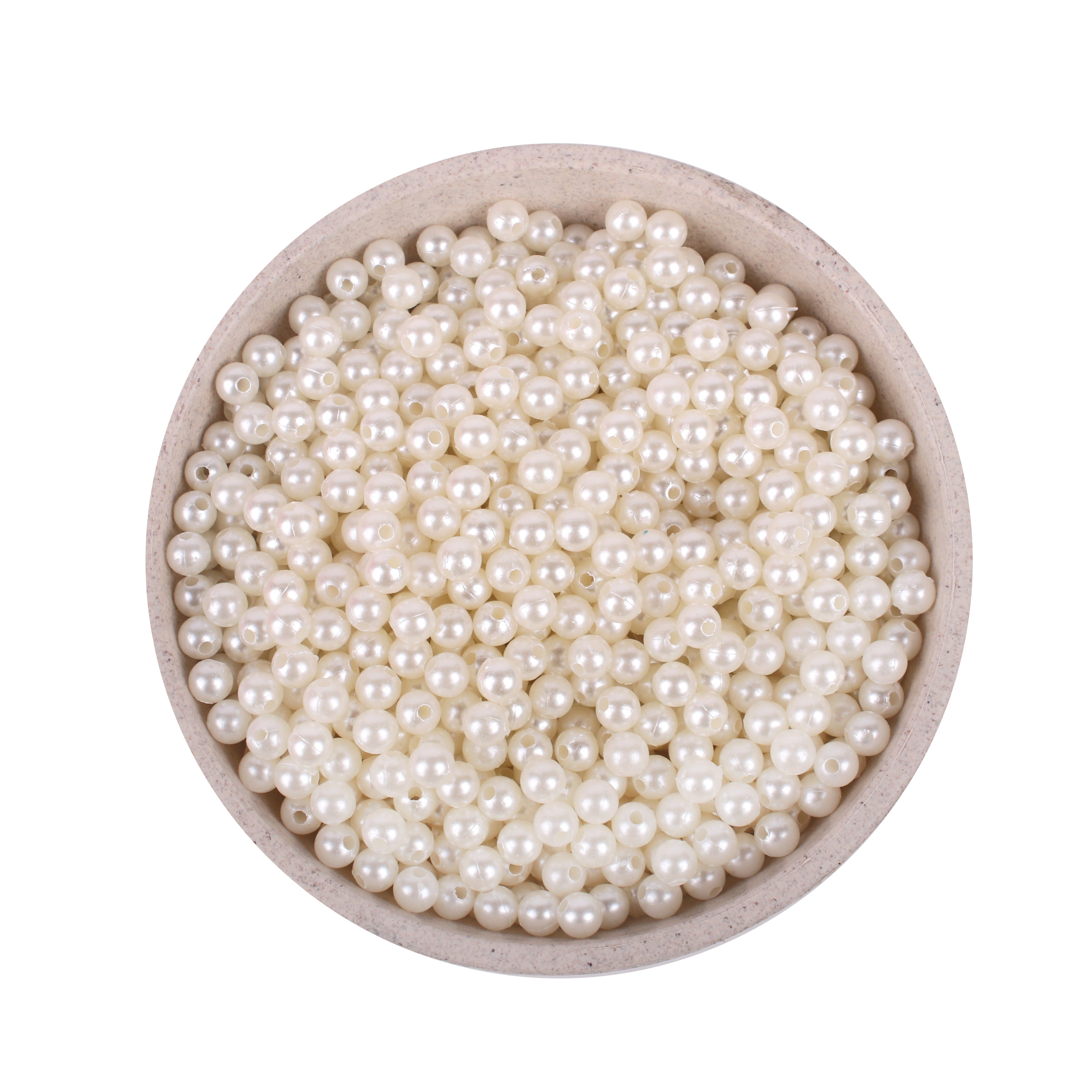 Beads Pearl With Hole Cream 6Mm 1kg