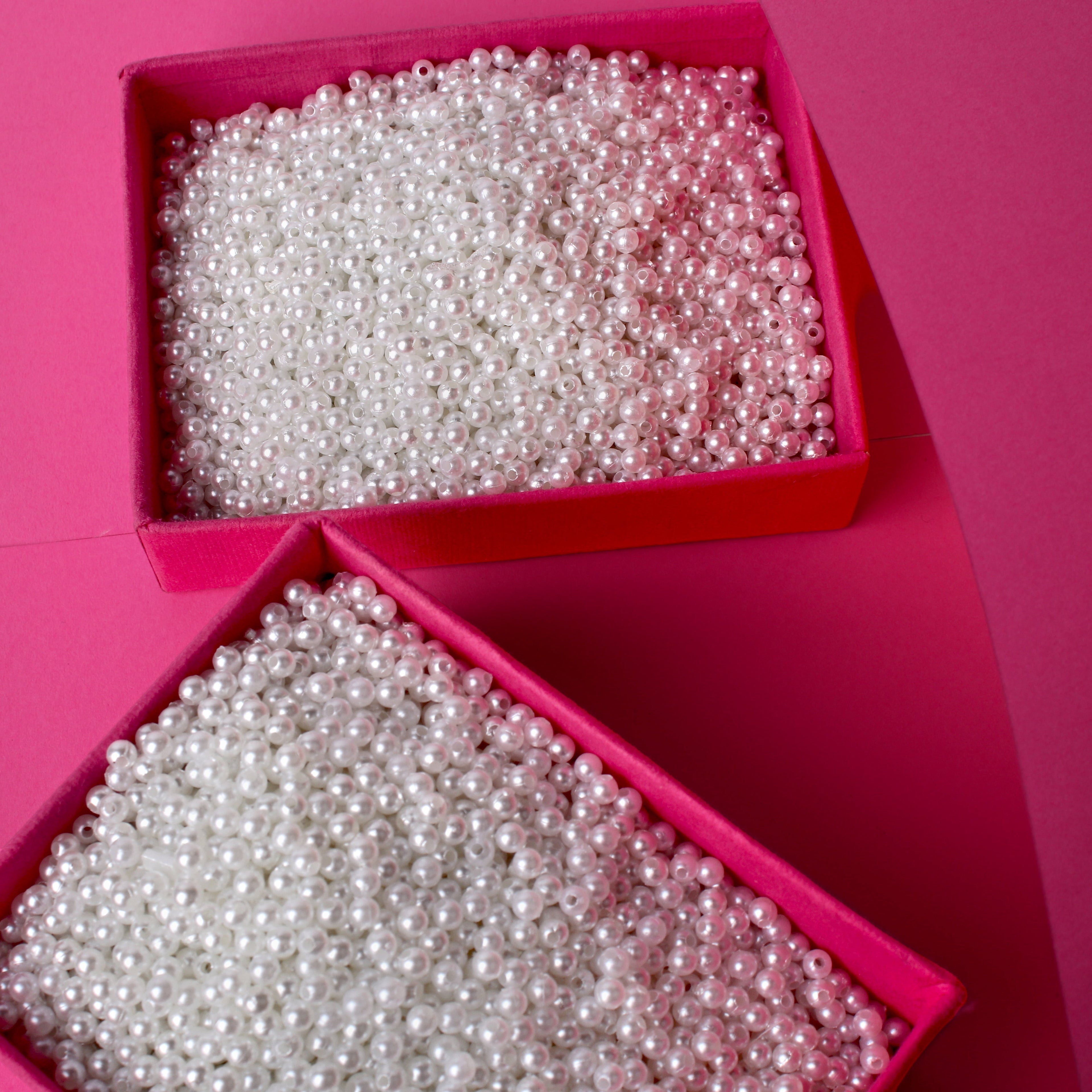 Beads Pearl With Hole White 4Mm 1kg