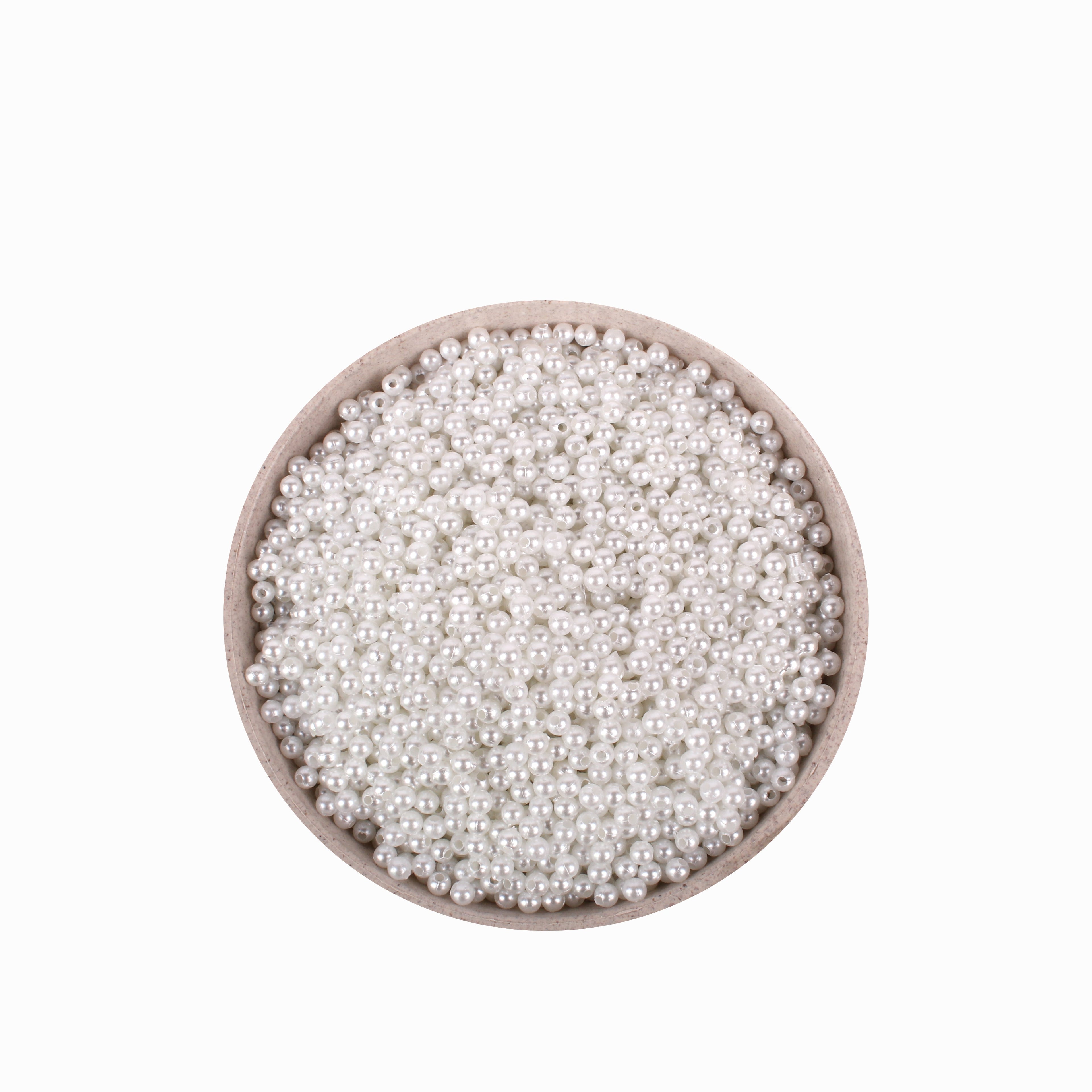 Beads Pearl With Hole White 4Mm 1kg