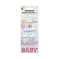 Handmade Stickers Hello Baby Pink 9pc