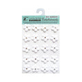 Embossed Jewelled Daisies White 20 Pc