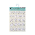 Handmade Emblishment Glitter Pearl Florettes White 24pc