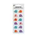 Mini Glitter Stickers Elephants 12pc