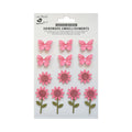 Self Adhesive Stickers Blooms & Butterflies Rosy Delight 13pc