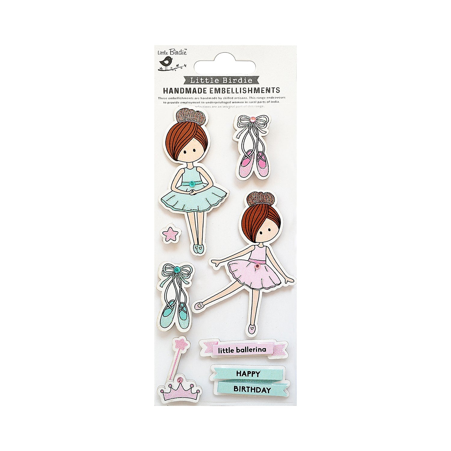 Self Adhesive Stickers Little Ballerina 9pc