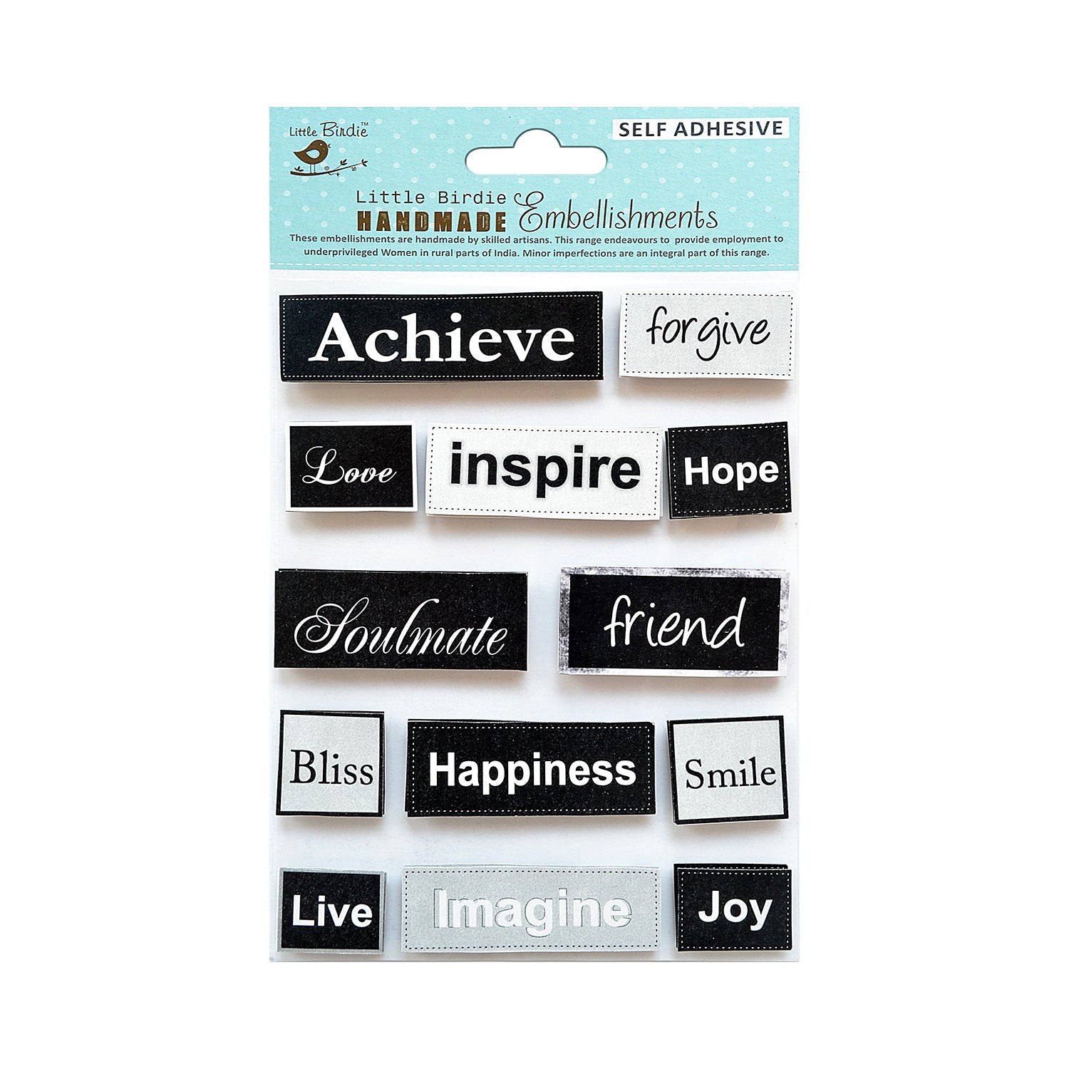 Self Adhesive Love & Smile 3D Stickers 13pc