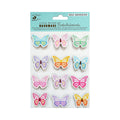 Self Adhesive Sparkle Flutter 3D Stickers 12pc