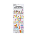 Stickers 3D Glitter Birthday Celebration 12pc