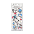 Handmade Stickers 3D Time to Travel 10pc