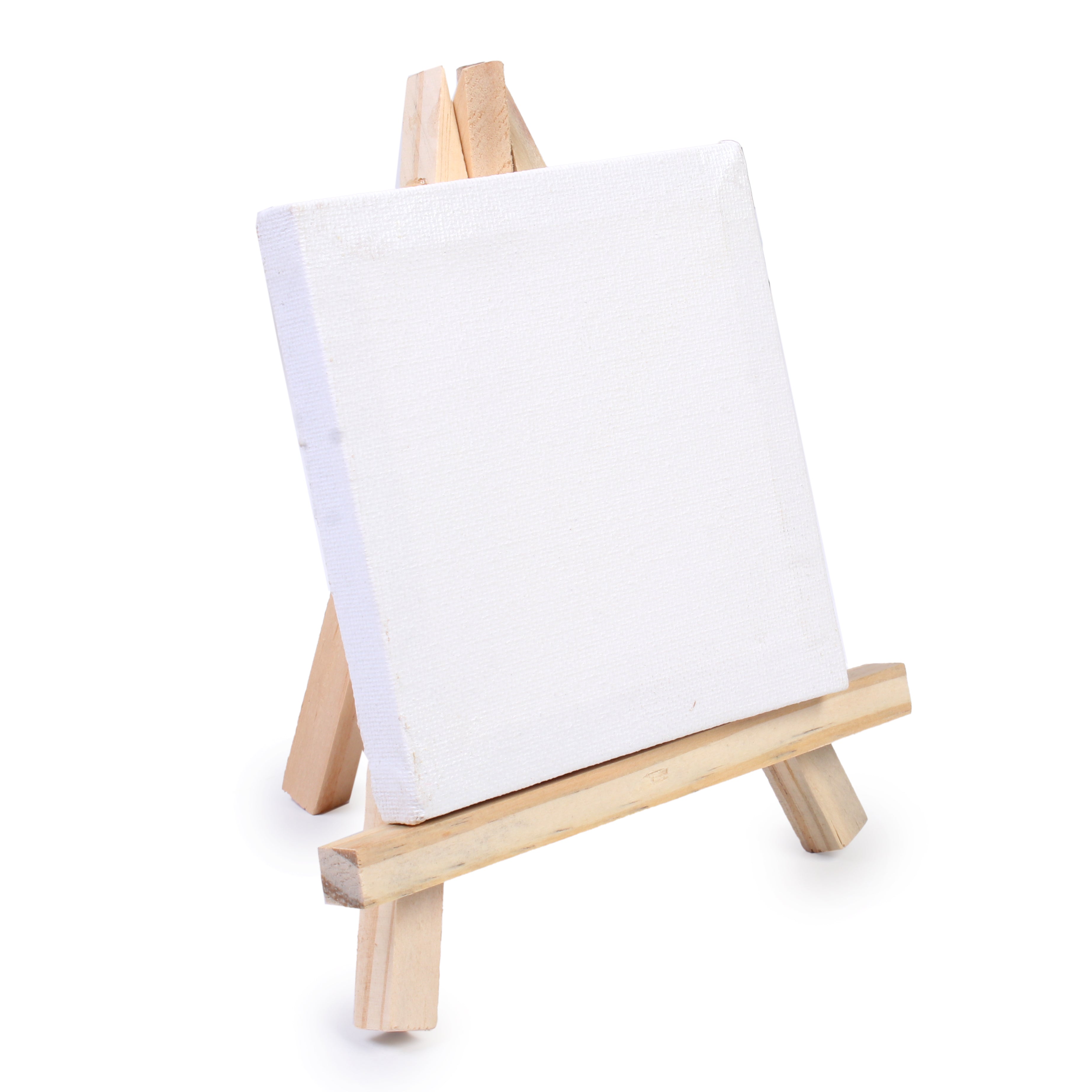 Mini Display Easel With Canvas Art Paint & Brush Kit