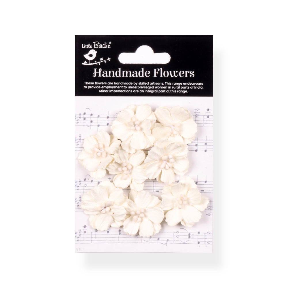 Handmade flowers Ivory Pearl Frona Approx 3cm 8pc