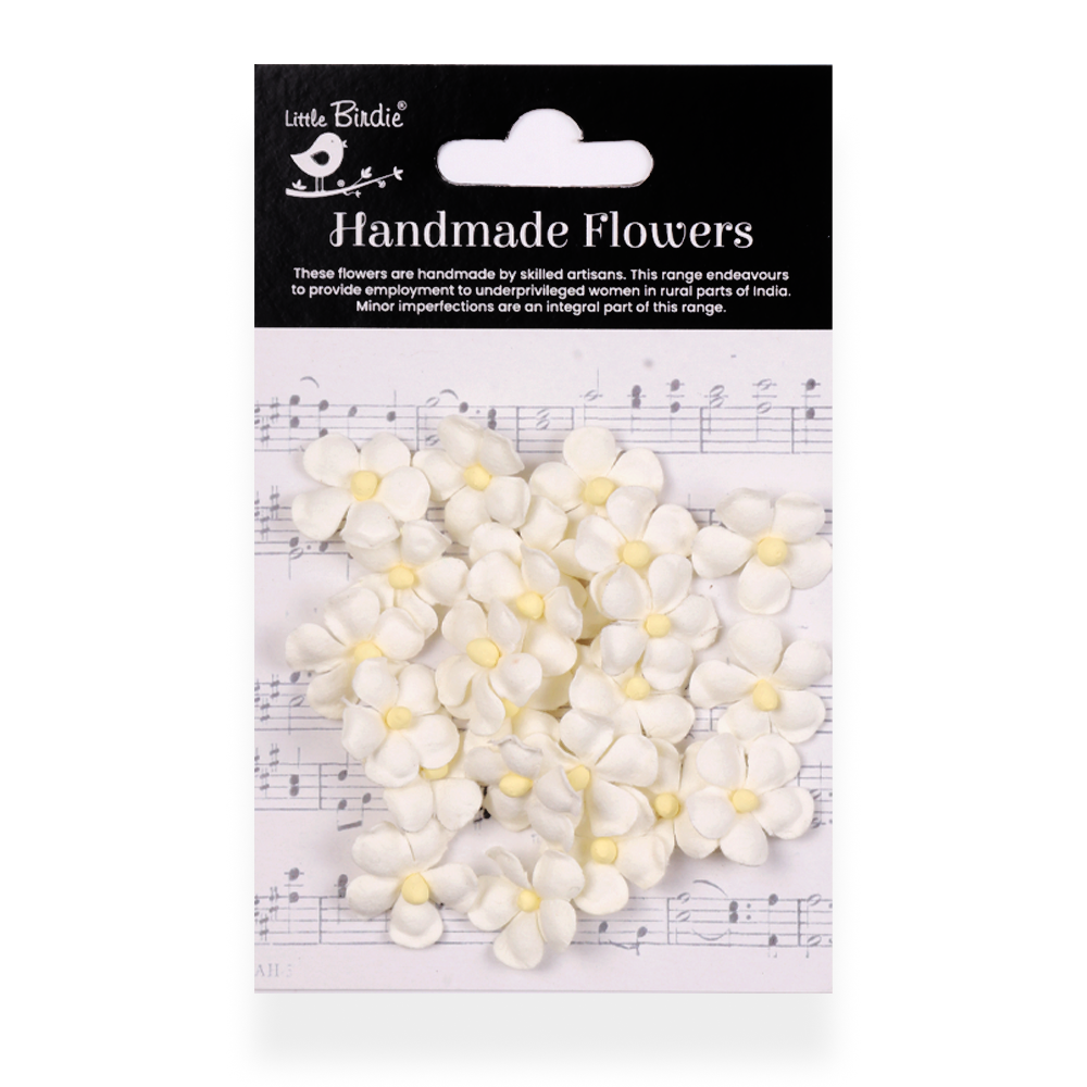 Handmade Flowers Ivory Pearl Georgina Approx 2Cm 24Pc