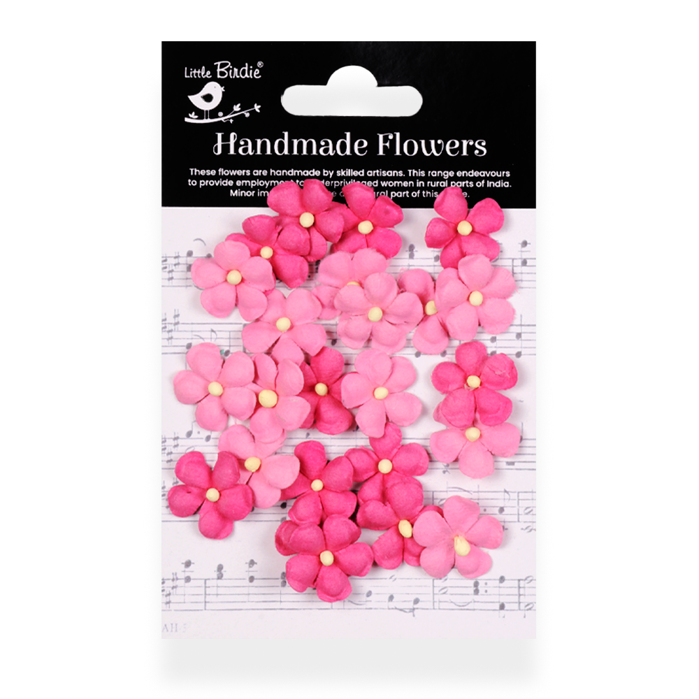 Handmade flowers Precious Pink Georgina Approx 2Cm 24Pc