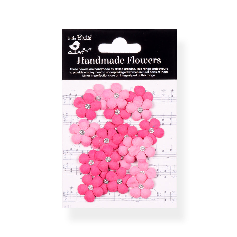 Handmade flowers Precious Pink Candace Approx 2cm 25pc