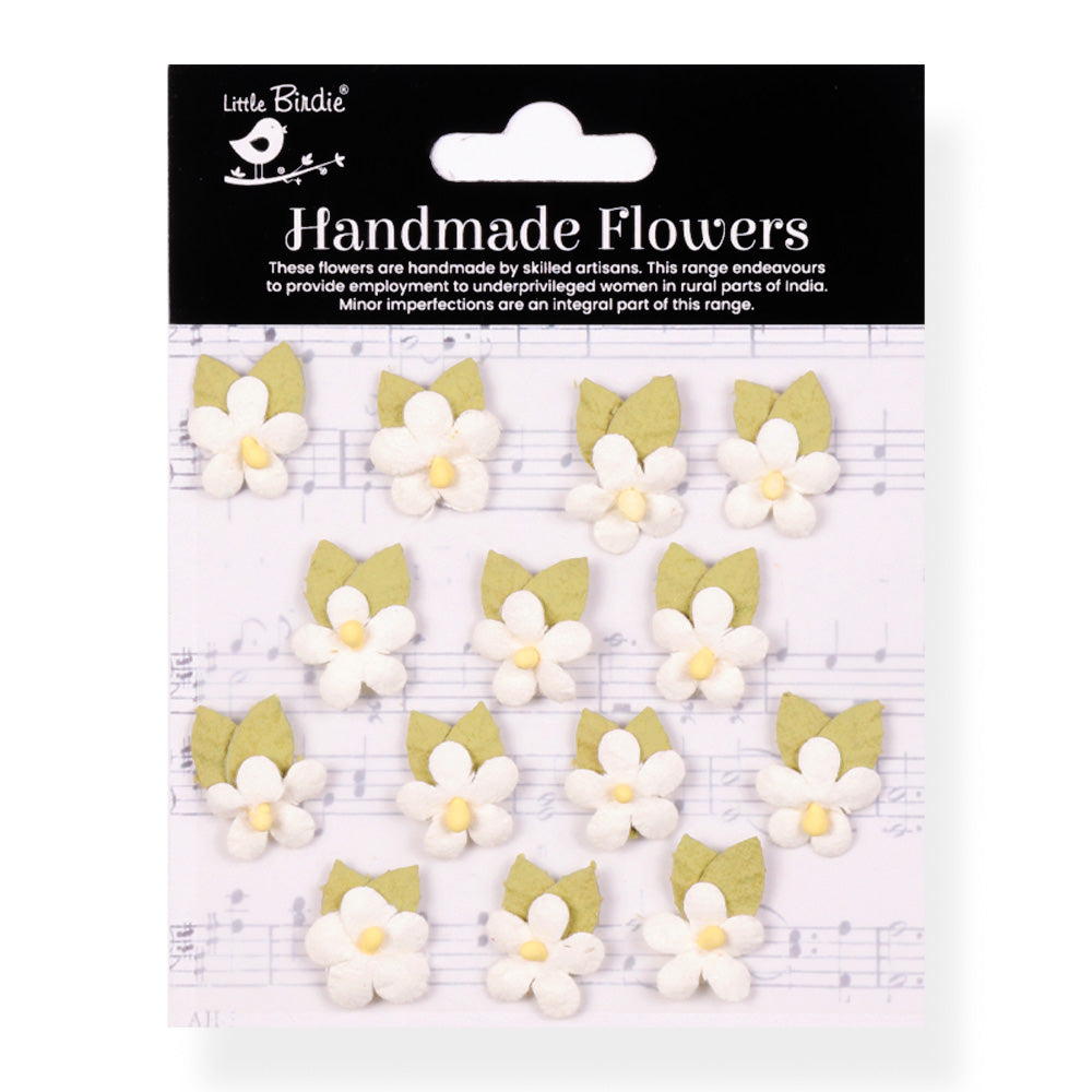 Handmade flowers Ivory Pearl Harlow Approx 1.5Cm 14Pc
