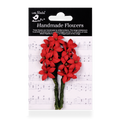 Handmade Flowers Cardinal Red Tabitha Approx 3cm 2pc