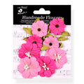 Handmade flowers Precious Pink Fiorella Approx 3 & 4cm 10pc