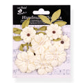 Handmade flowers Ivory Pearl Fiorella Approx 3 & 4cm 10pc