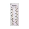 Handmade Stickers Jewel Floral Vine White 2pc