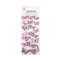 Handmade Stickers Pastel Purple 3D Jewel Butterfly 17pc