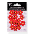 Handmade Flowers Cardinal Red Georgia Approx 2.3Cm 15Pc