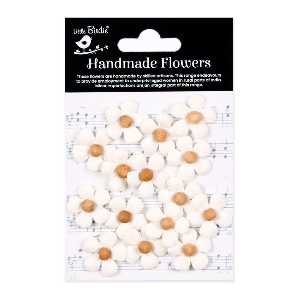 Handmade flowers Ivory Pearl Georgia Approx 2.3Cm 15Pc Pbci Lb